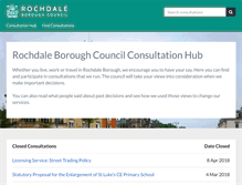 Tablet Screenshot of consultations.rochdale.gov.uk